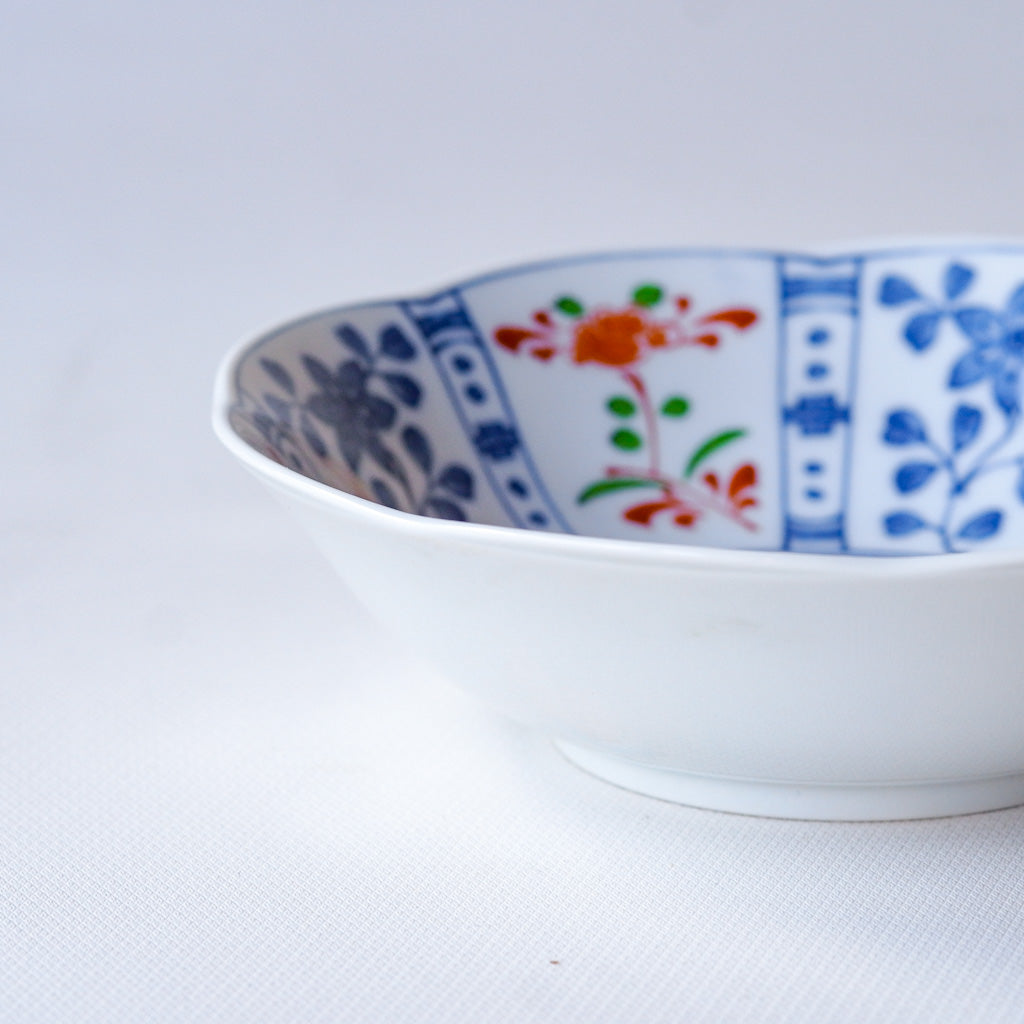 作地未詳｜たち吉｜鉢｜赤絵・草文様｜ペンダントライト