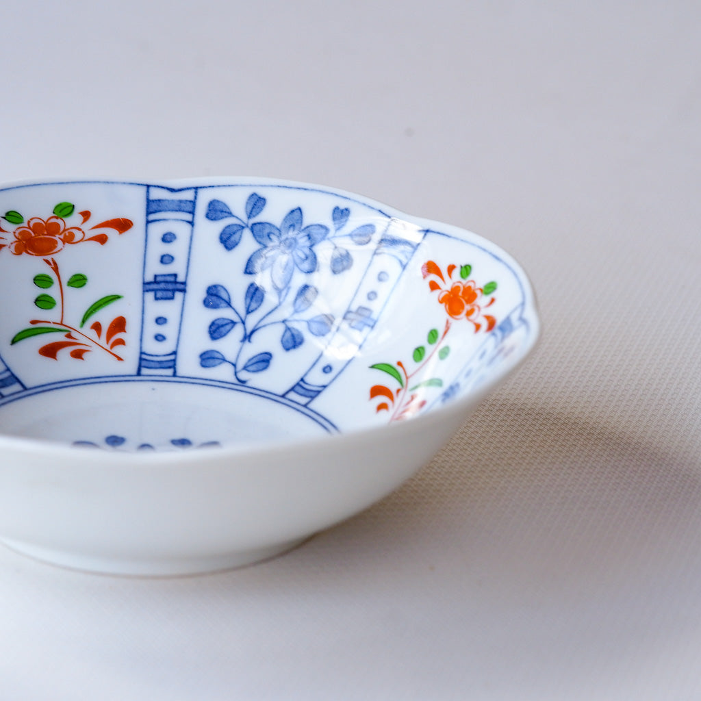 作地未詳｜たち吉｜鉢｜赤絵・草文様｜ペンダントライト