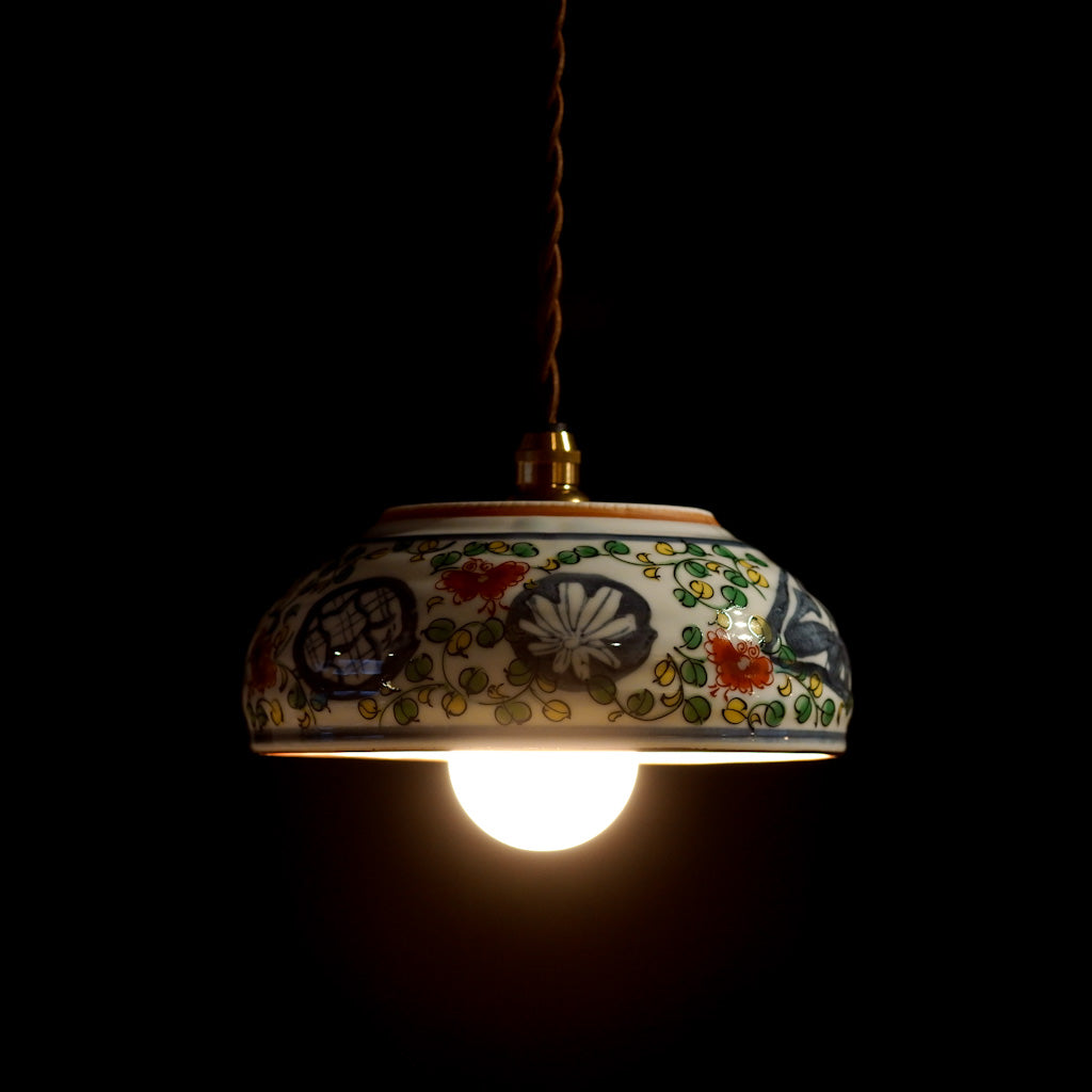 美濃焼｜日峰｜染錦京唐草｜小鉢｜ペンダントライト