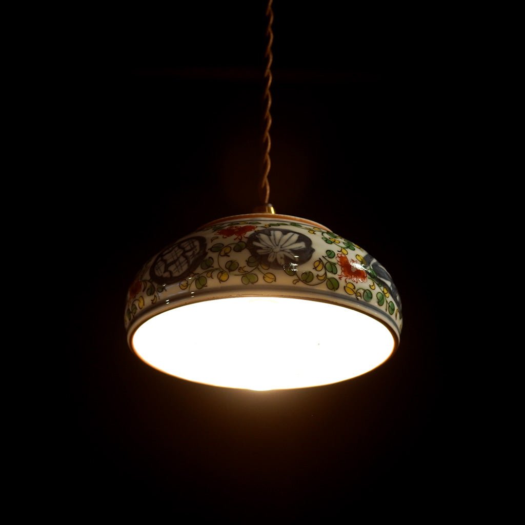 美濃焼｜日峰｜染錦京唐草｜小鉢｜ペンダントライト