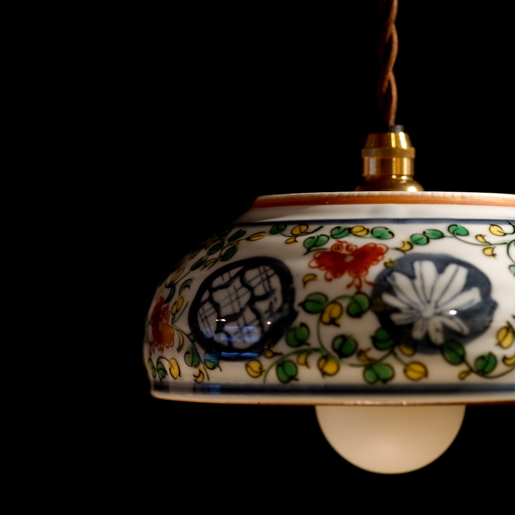 美濃焼｜日峰｜染錦京唐草｜小鉢｜ペンダントライト