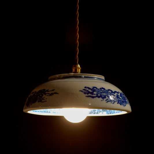 古伊万里(？)｜時代物｜染付｜鉢｜ペンダントライト