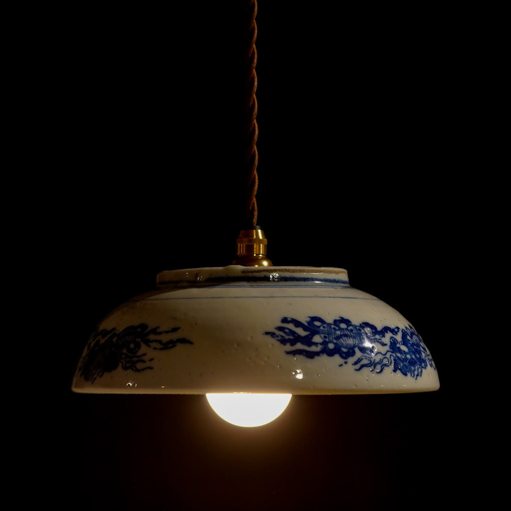 古伊万里(？)｜時代物｜染付｜鉢｜ペンダントライト