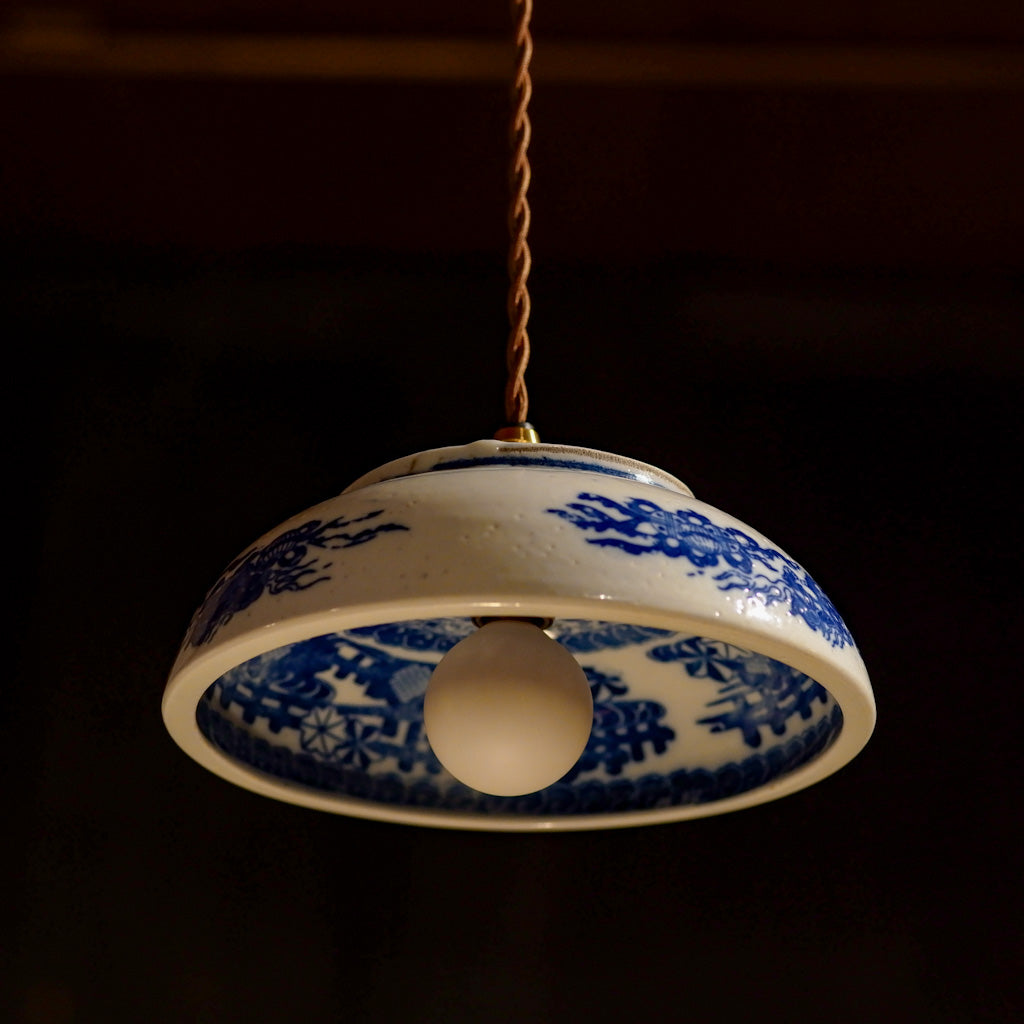 古伊万里(？)｜時代物｜染付｜鉢｜ペンダントライト