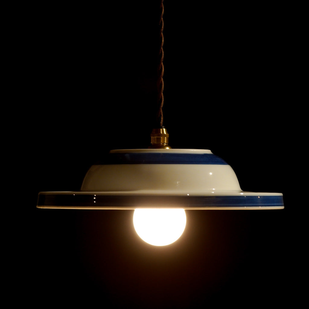 作地未詳｜松・竹・梅｜染付｜ペンダントライト