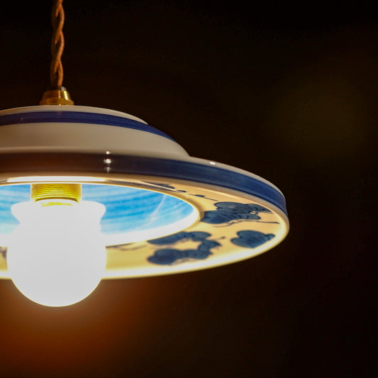 作地未詳｜松・竹・梅｜染付｜ペンダントライト