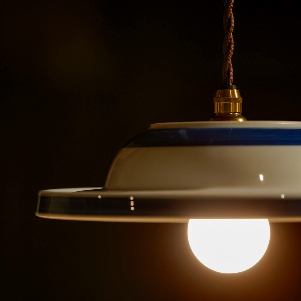 作地未詳｜松・竹・梅｜染付｜ペンダントライト