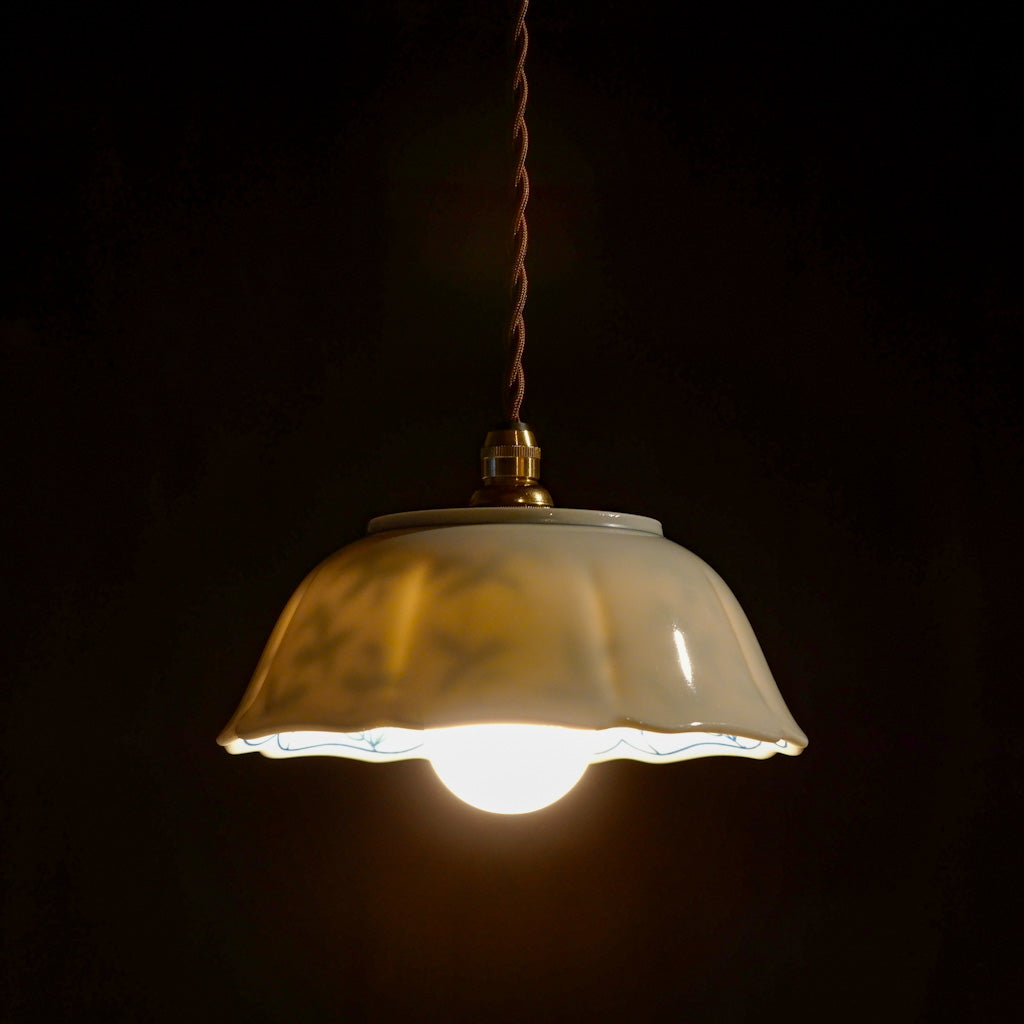 作地未詳｜たち吉｜鉢｜草文様｜ペンダントライト