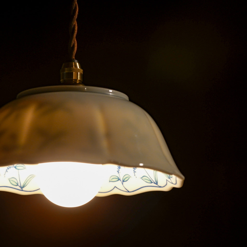 作地未詳｜たち吉｜鉢｜草文様｜ペンダントライト