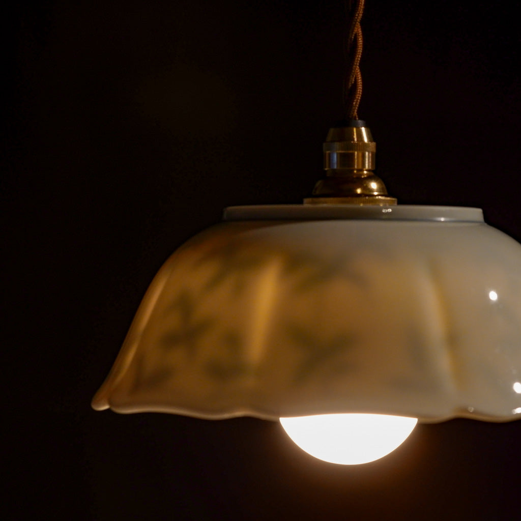 作地未詳｜たち吉｜鉢｜草文様｜ペンダントライト