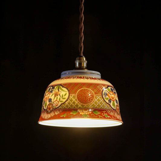 美濃焼｜庫山窯｜フタ付き茶碗｜ペンダントライト