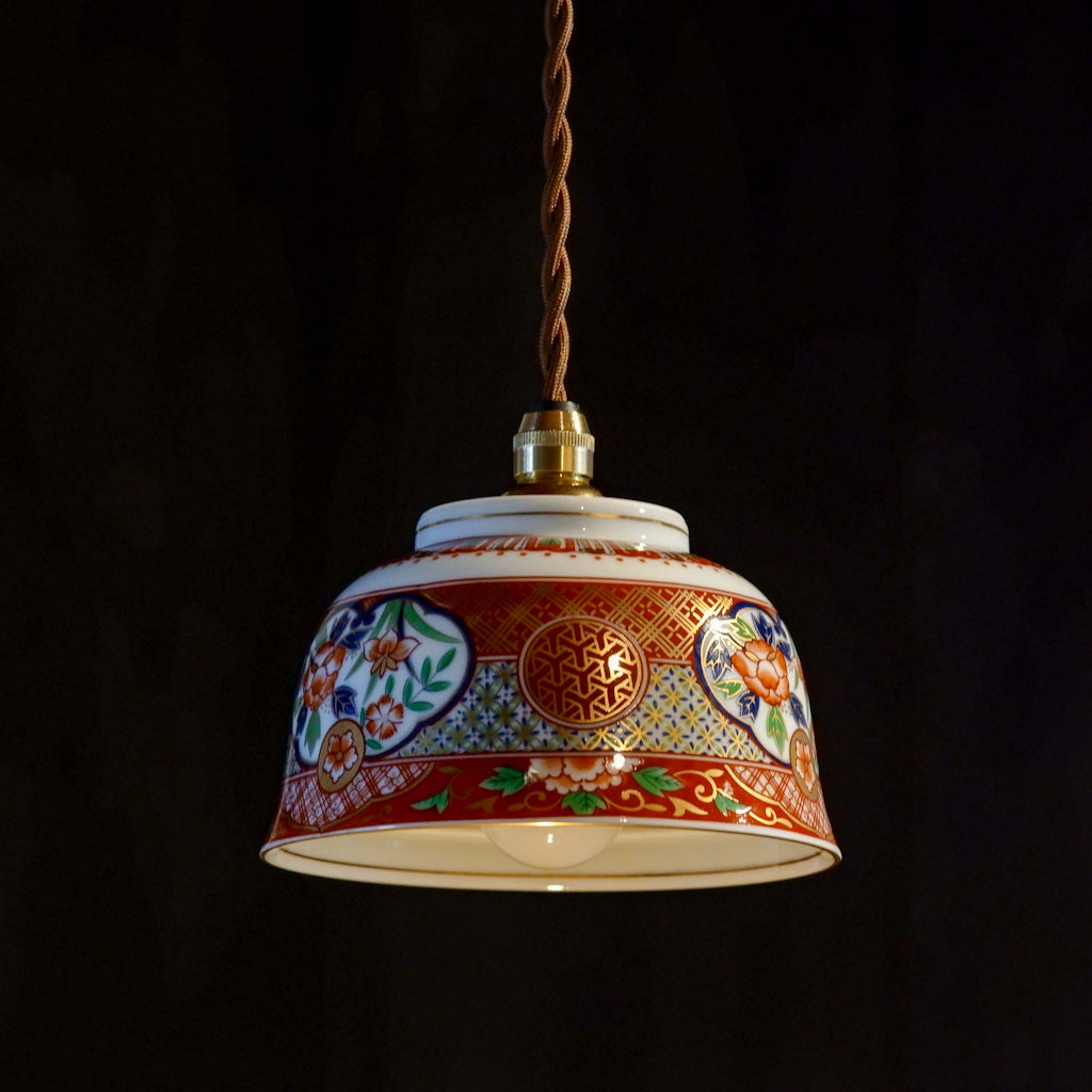 美濃焼｜庫山窯｜フタ付き茶碗｜ペンダントライト – アップサイクル