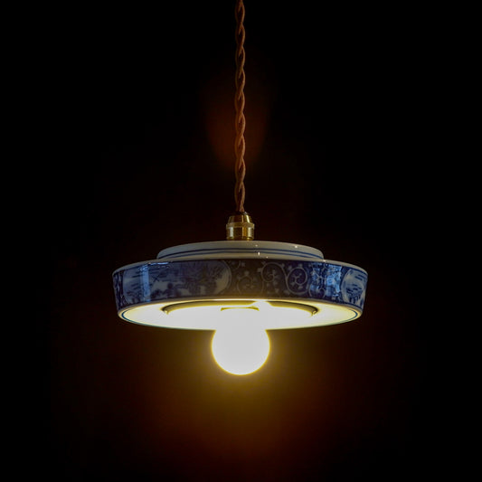 有田焼｜竜右ェ門｜唐草｜染付｜ペンダントライト