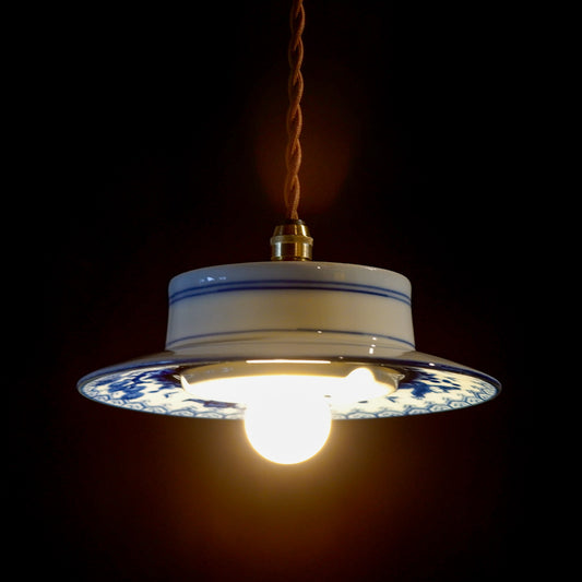 鍋島焼｜唐子｜白磁｜ペンダントライト