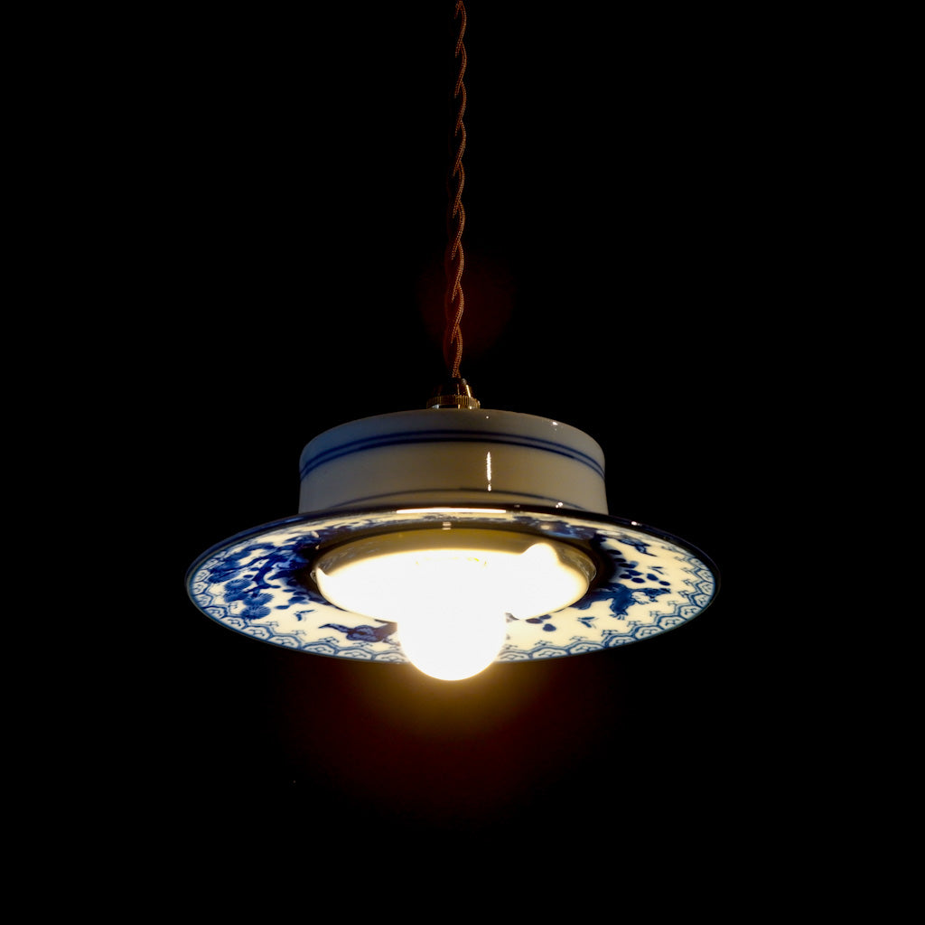 鍋島焼｜唐子｜白磁｜ペンダントライト