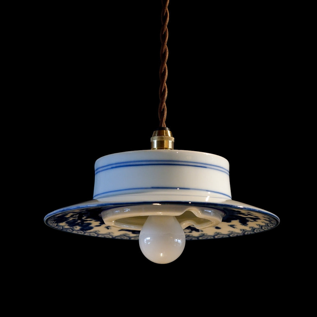 鍋島焼｜唐子｜白磁｜ペンダントライト