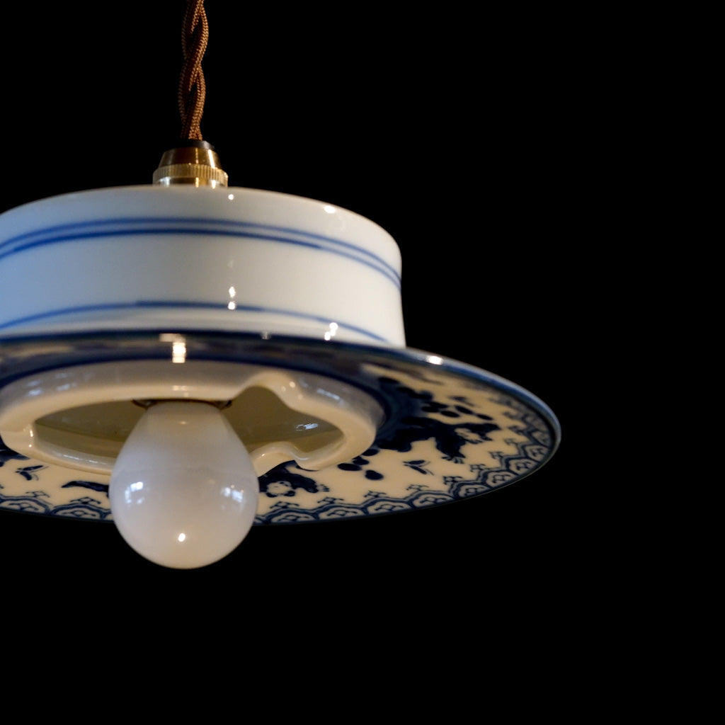 鍋島焼｜唐子｜白磁｜ペンダントライト