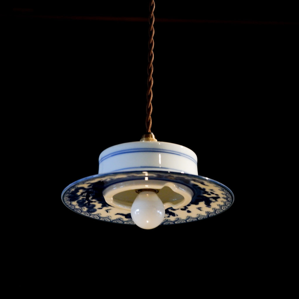 鍋島焼｜唐子｜白磁｜ペンダントライト