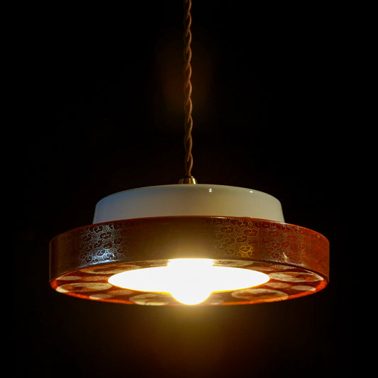 九谷焼｜九谷美泉｜赤絵｜金彩｜ペンダントライト