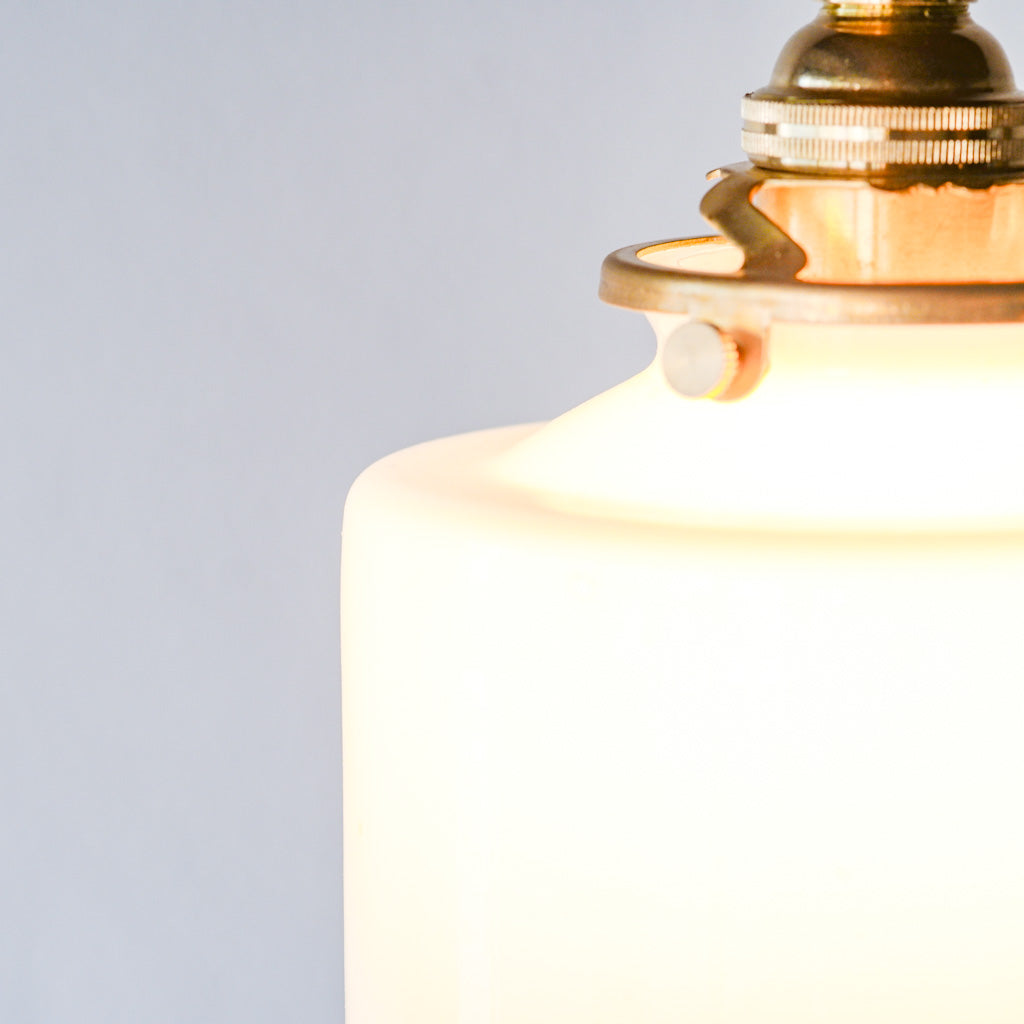 作地未詳｜ミルクガラス｜リユース｜ビンテージ｜ペンダントライト