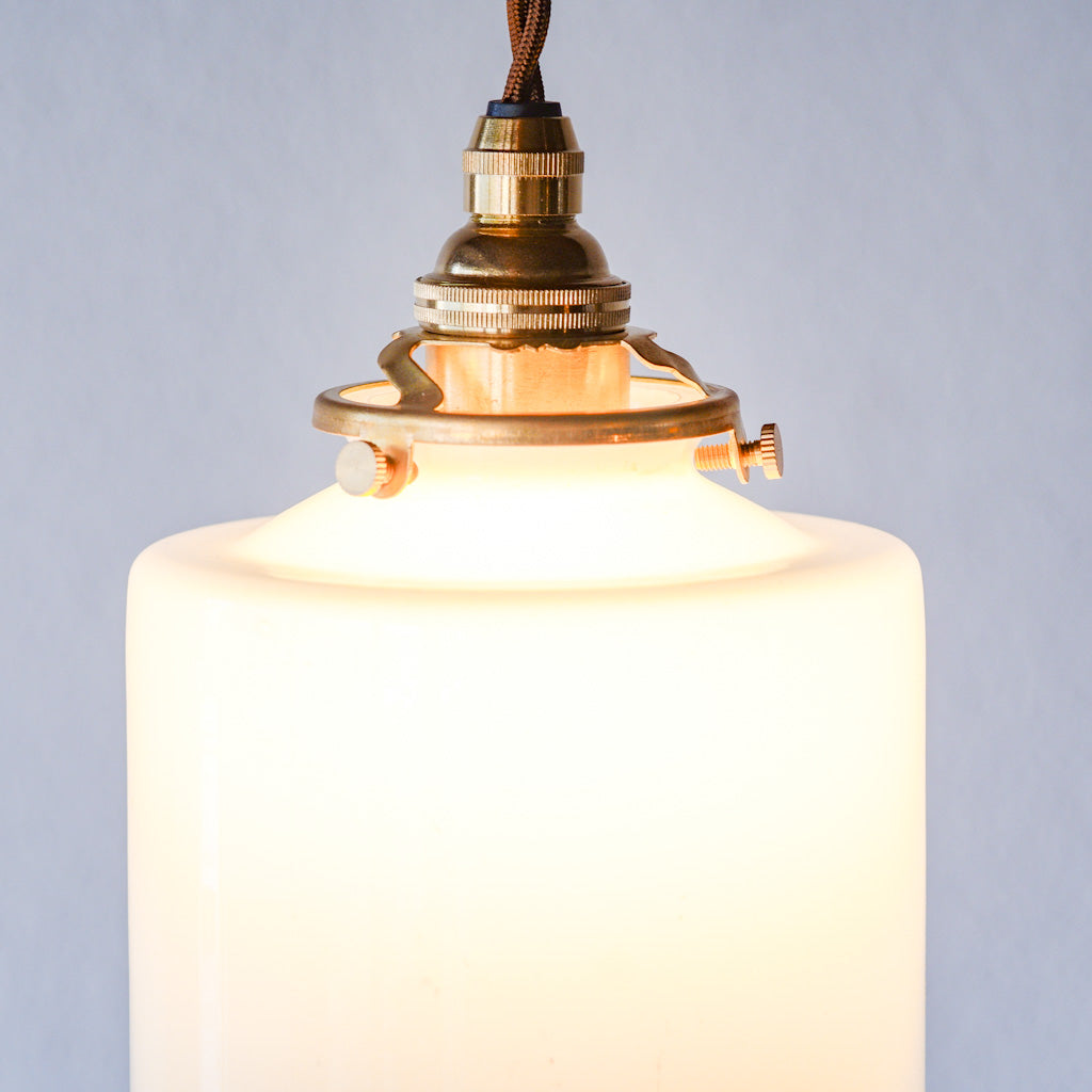 作地未詳｜ミルクガラス｜リユース｜ビンテージ｜ペンダントライト