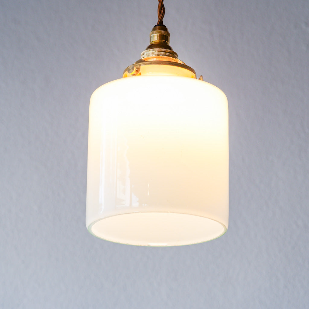 作地未詳｜ミルクガラス｜リユース｜ビンテージ｜ペンダントライト