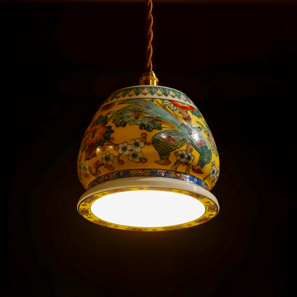 有田焼｜秀峰｜花鳥図｜鉢・小｜ペンダントライト