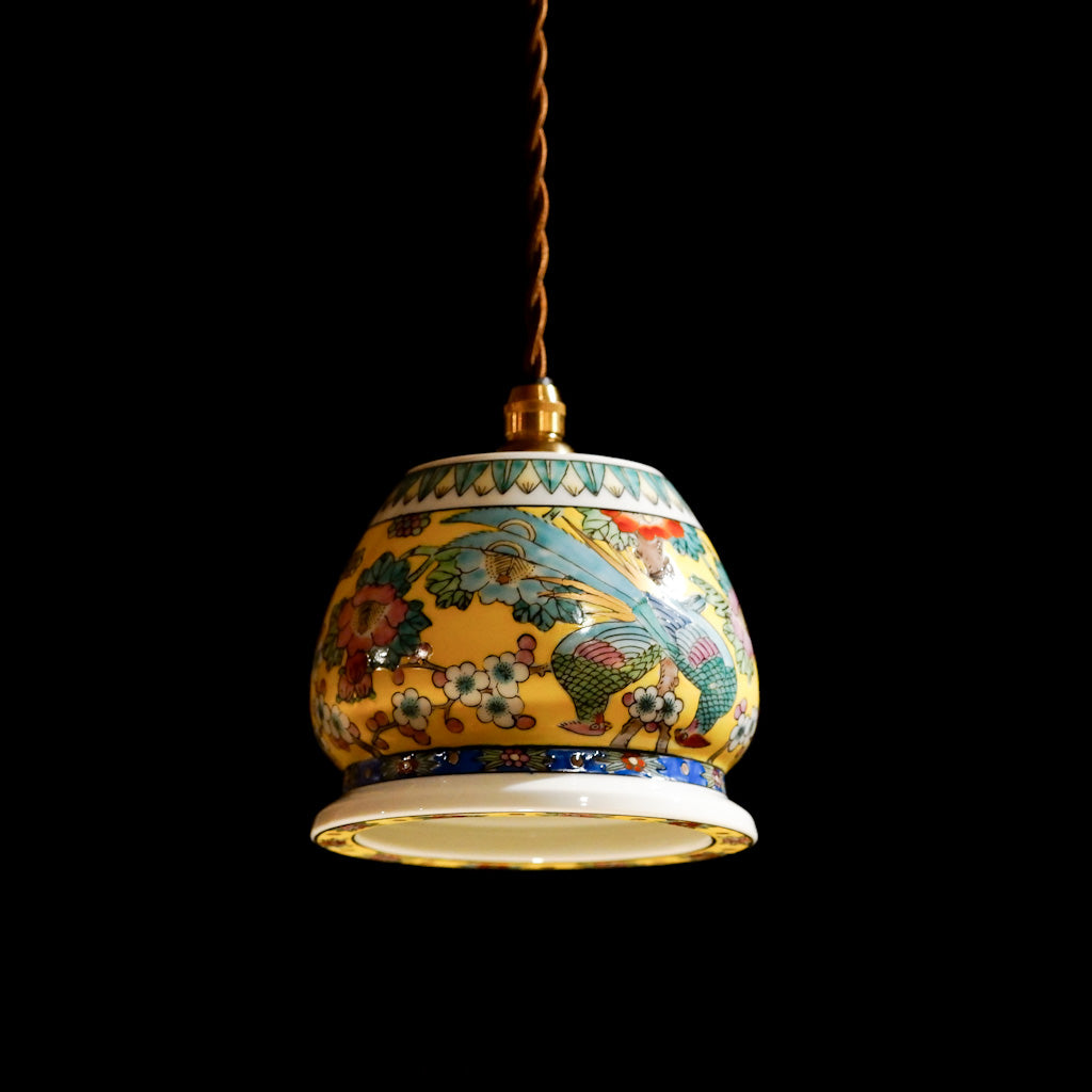 有田焼｜秀峰｜花鳥図｜鉢・小｜ペンダントライト