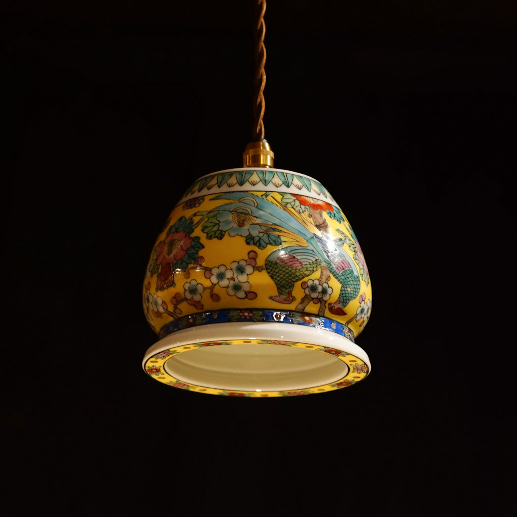 有田焼｜秀峰｜花鳥図｜鉢・小｜ペンダントライト