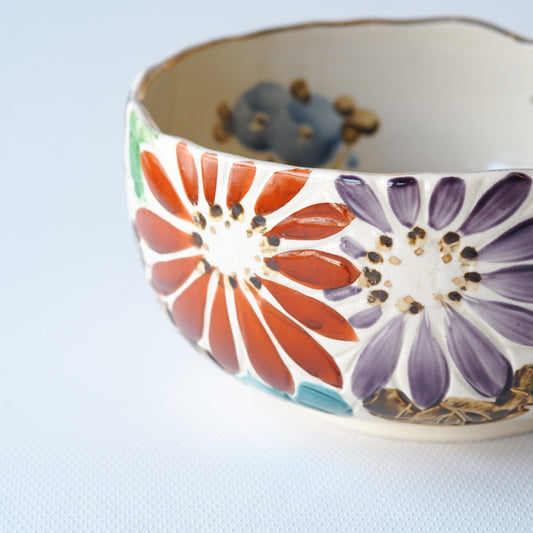 【早期購入】清水焼｜平安楽雲｜菊・透かし彫り｜ペンダントライト