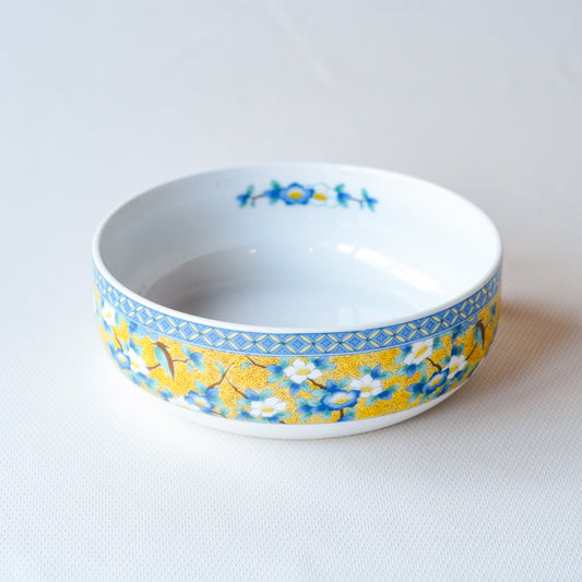 【早期購入】美濃焼｜吾山｜黄・花鳥文｜ペンダントライト