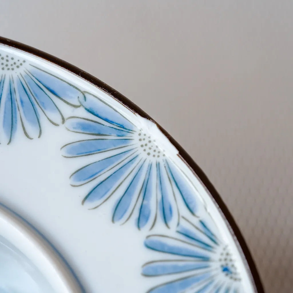 作地未詳｜淡彩色｜菊文様｜ペンダントライト