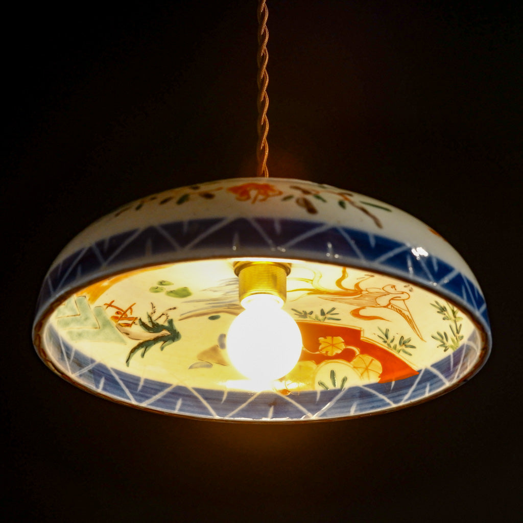 古伊万里？｜骨董｜色絵｜大皿｜ペンダントライト