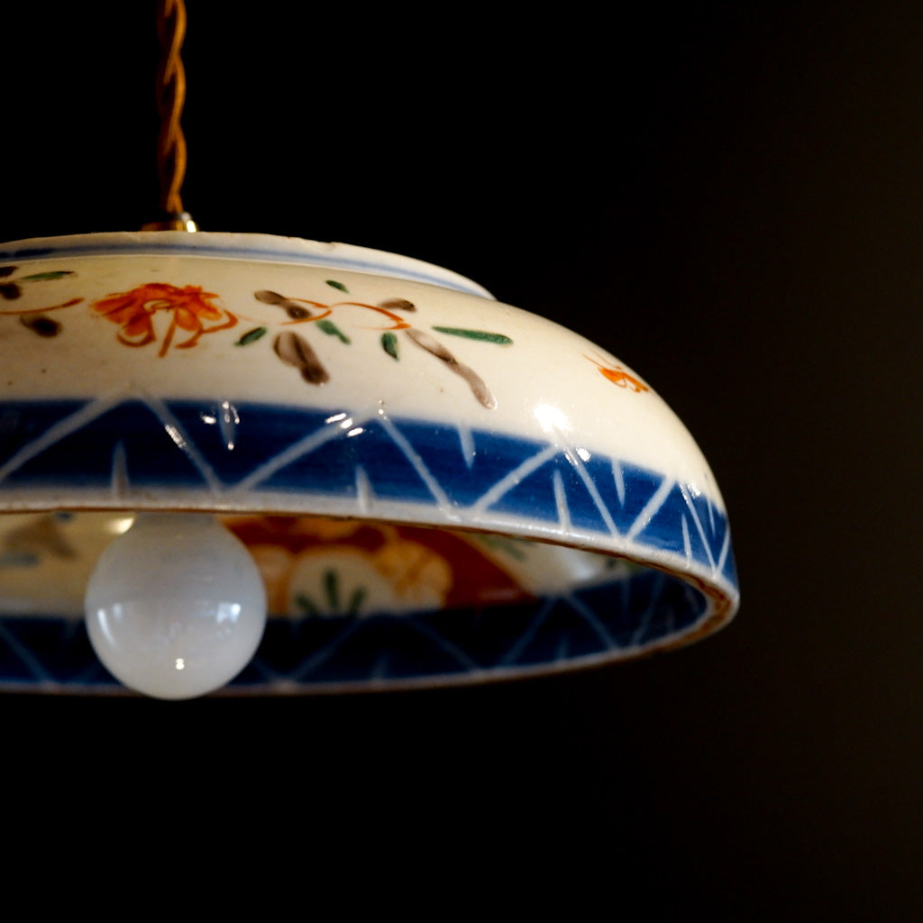 古伊万里？｜骨董｜色絵｜大皿｜ペンダントライト