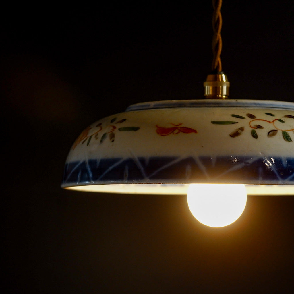 古伊万里？｜骨董｜色絵｜中皿｜ペンダントライト