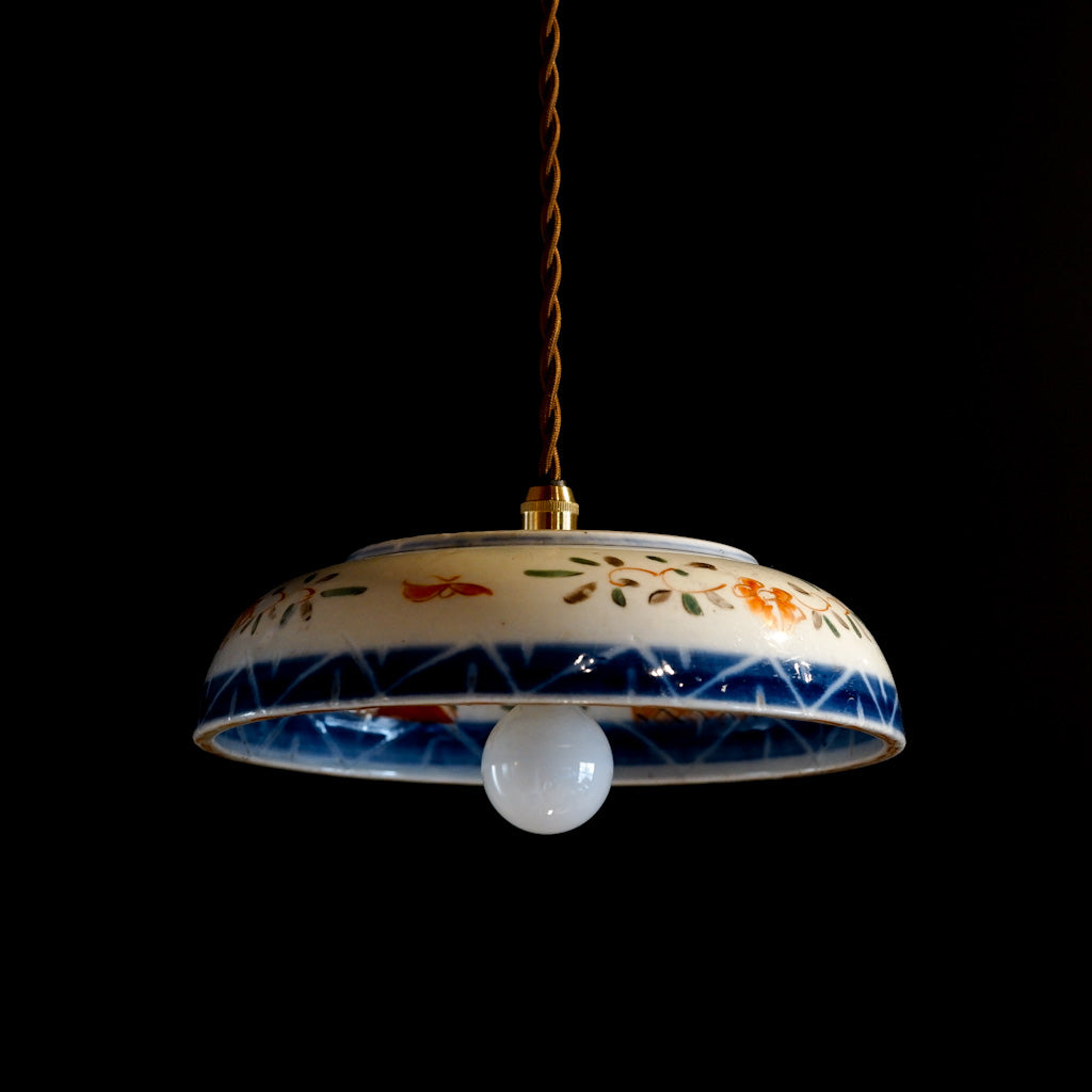 古伊万里？｜骨董｜色絵｜中皿｜ペンダントライト