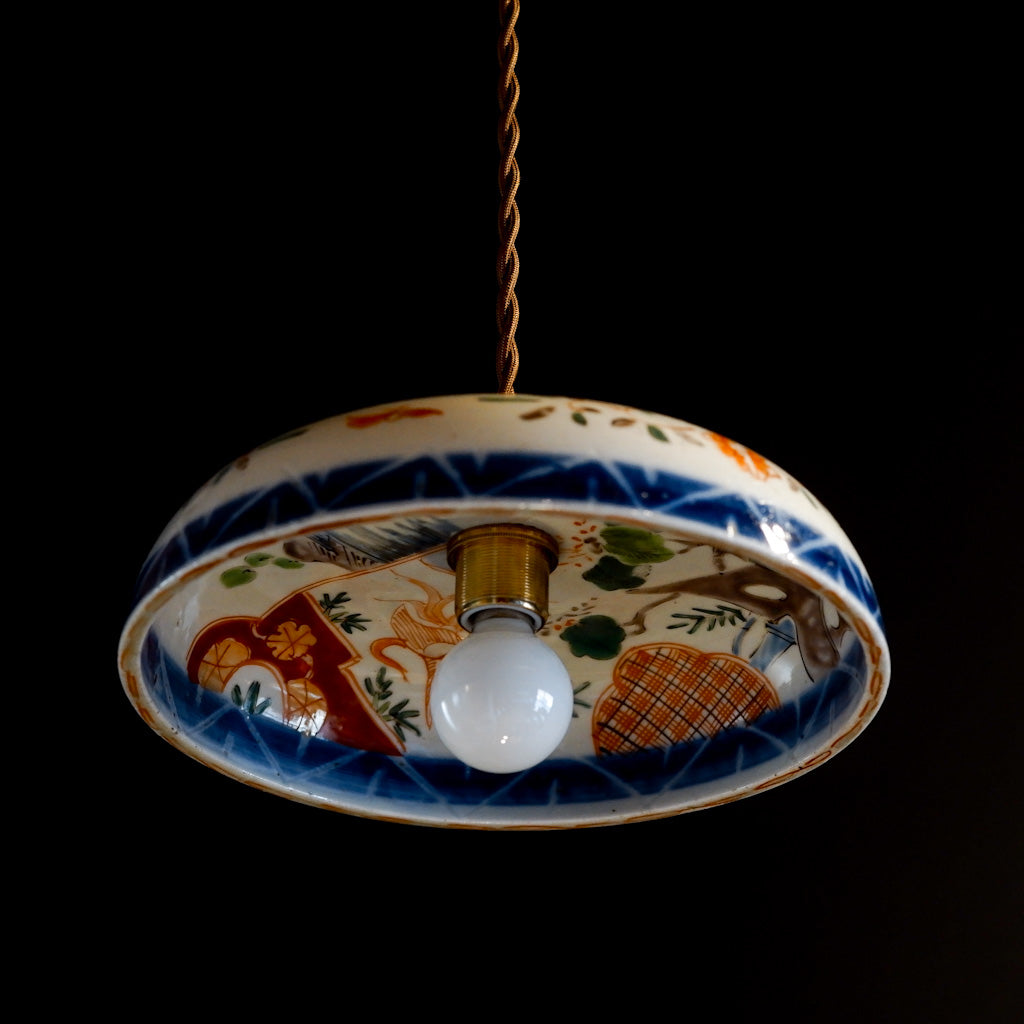古伊万里？｜骨董｜色絵｜中皿｜ペンダントライト