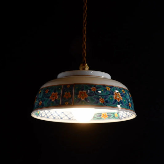 有田焼｜喜峰｜牡丹｜ペンダントライト