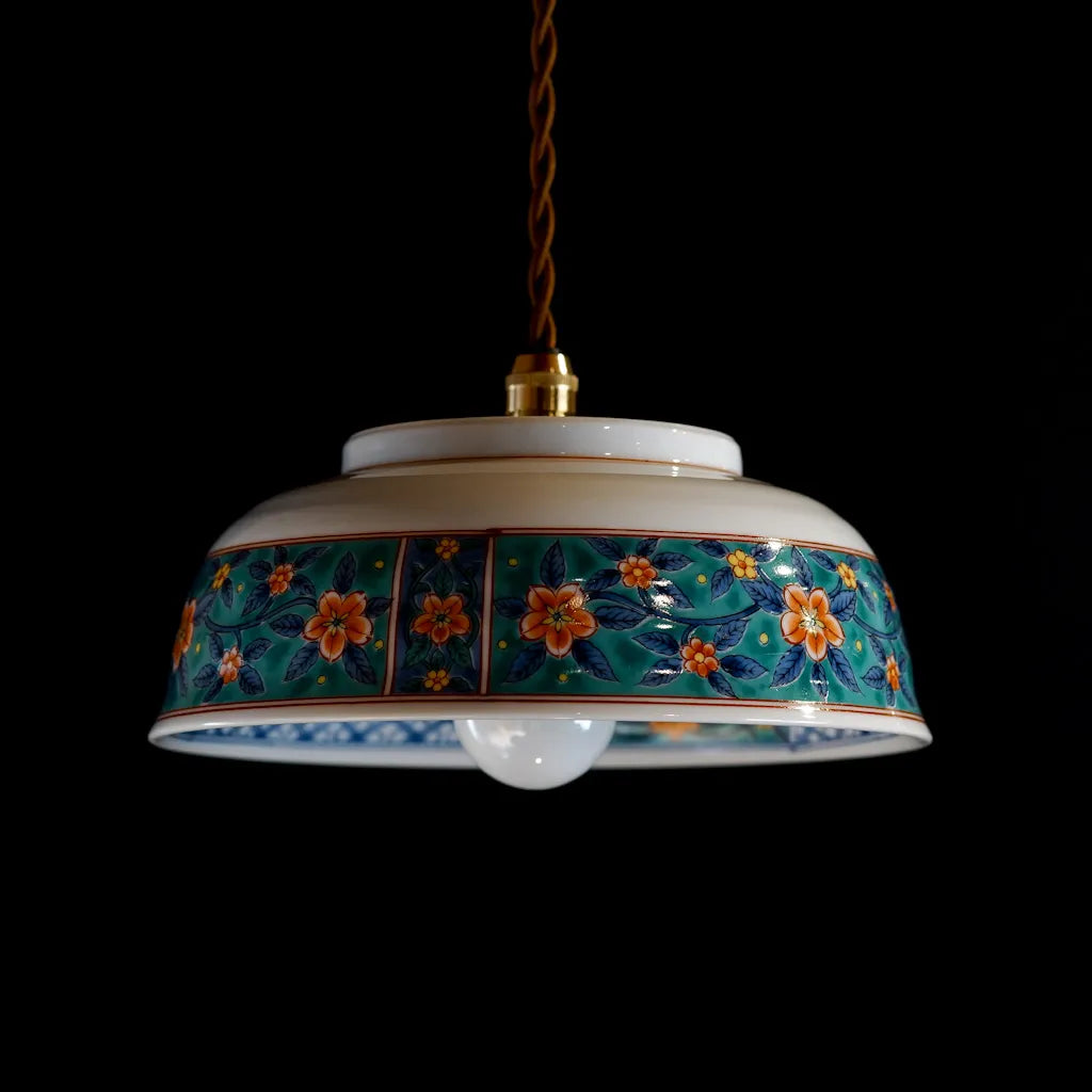 有田焼｜喜峰｜牡丹｜ペンダントライト