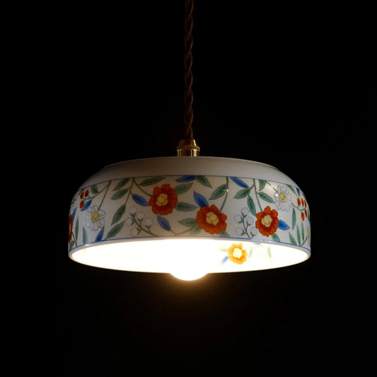 美濃焼｜吾山｜花文｜ペンダントライト