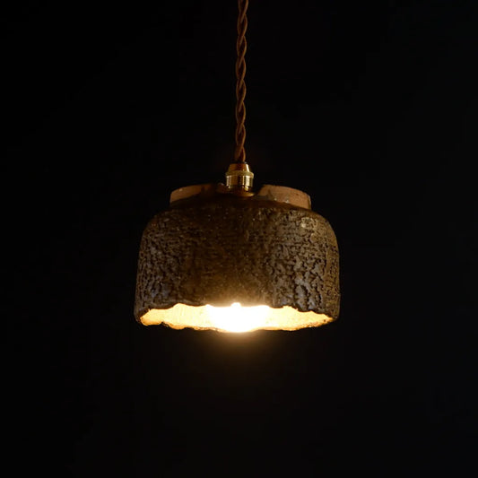 作地未詳｜土｜割高台｜ペンダントライト