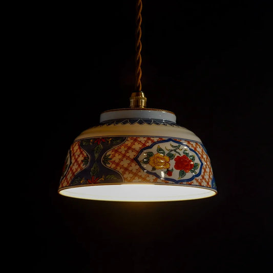 有田焼｜龍峯｜色絵｜丼⑤｜ペンダントライト