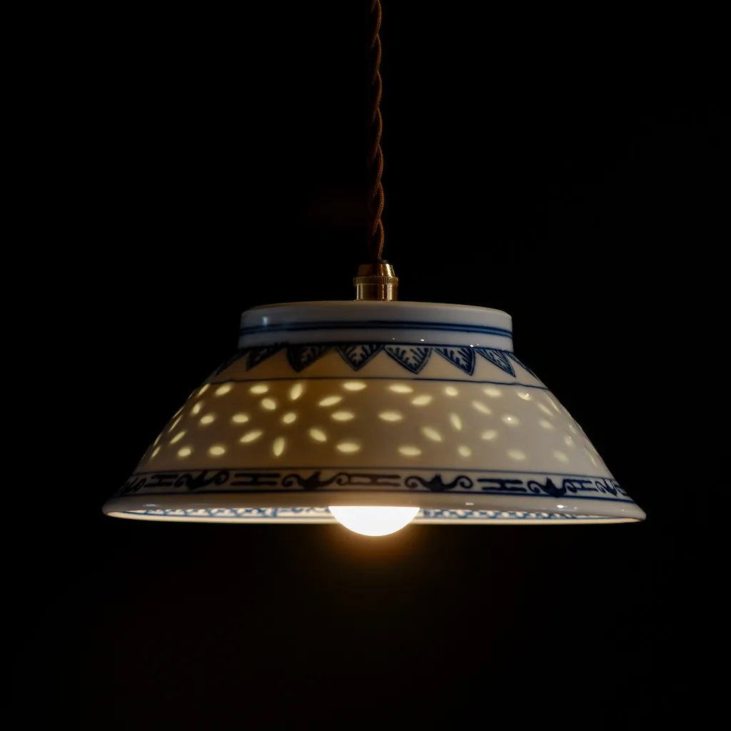 作地未詳｜蛍透｜蛍手｜ペンダントライト