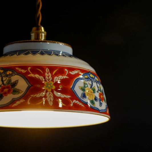有田焼｜龍峯｜色絵｜丼④｜ペンダントライト
