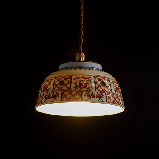 有田焼｜龍峯｜色絵｜丼①｜ペンダントライト