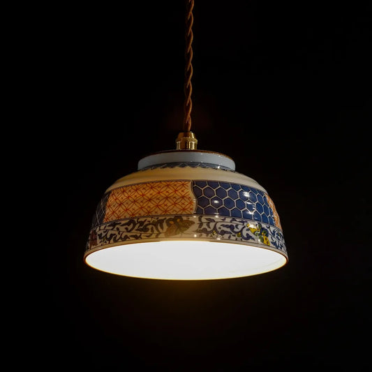 有田焼｜龍峯｜色絵｜丼②｜ペンダントライト