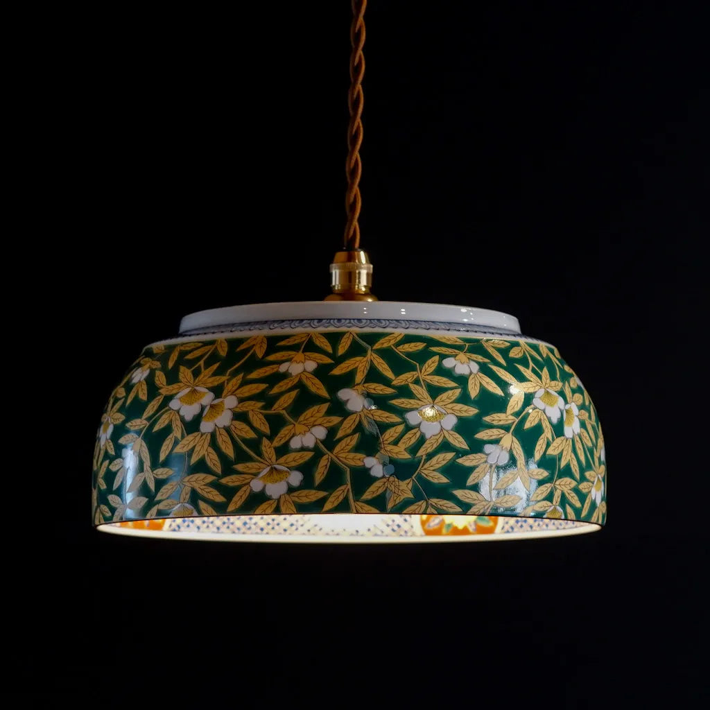 有田焼｜美泉｜錦山茶花｜ペンダントライト