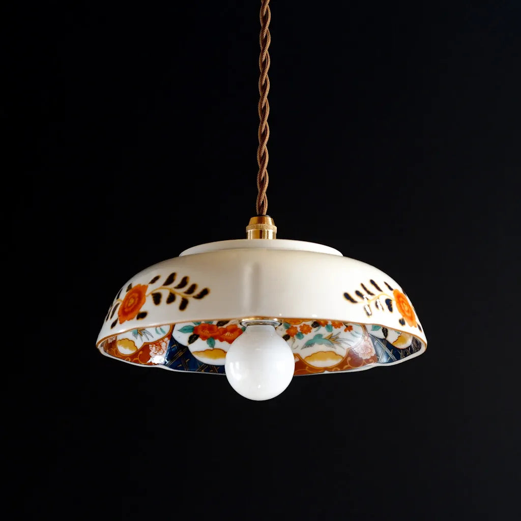 美濃焼｜庫山｜染錦｜古伊万里様式｜ペンダントライト