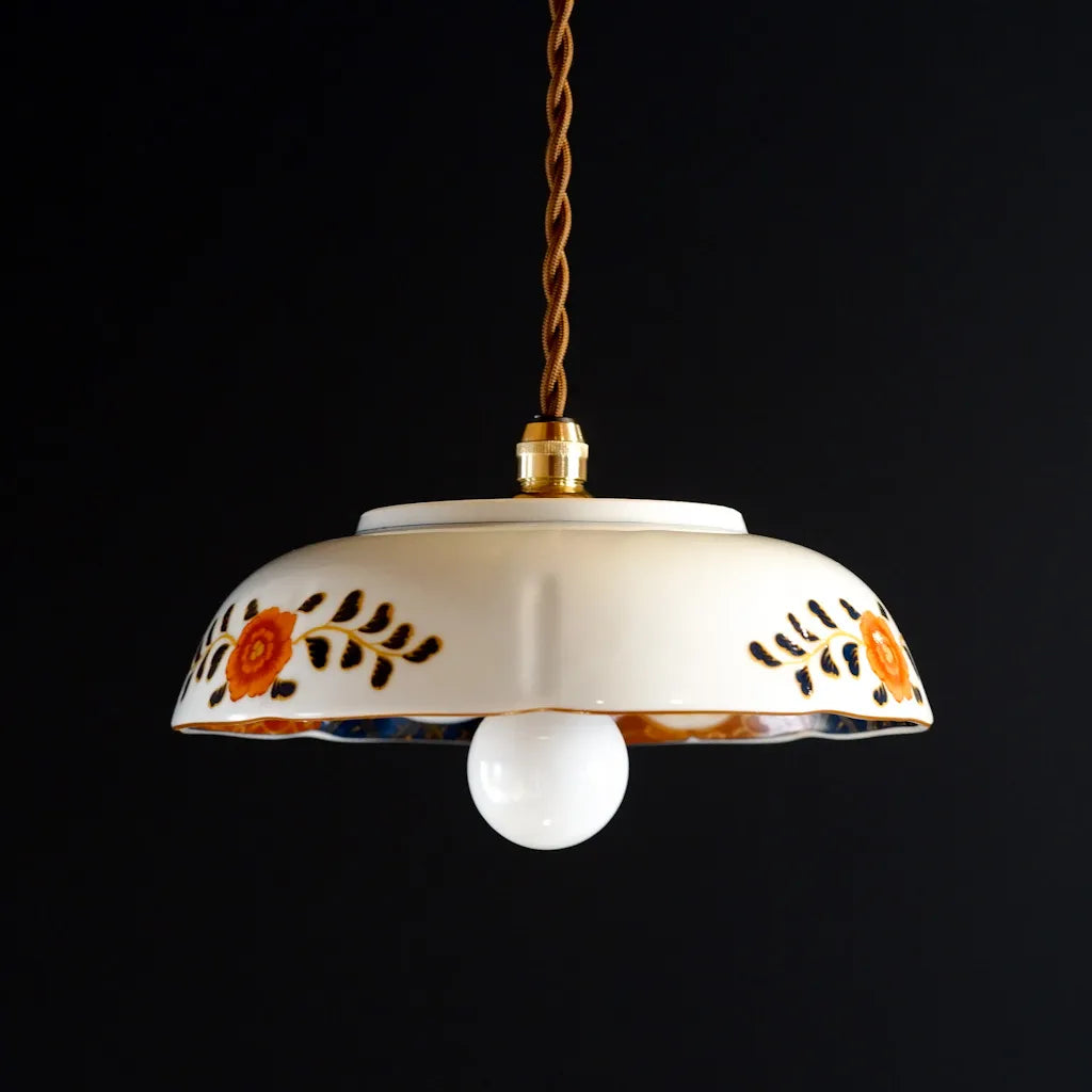 美濃焼｜庫山｜染錦｜古伊万里様式｜ペンダントライト