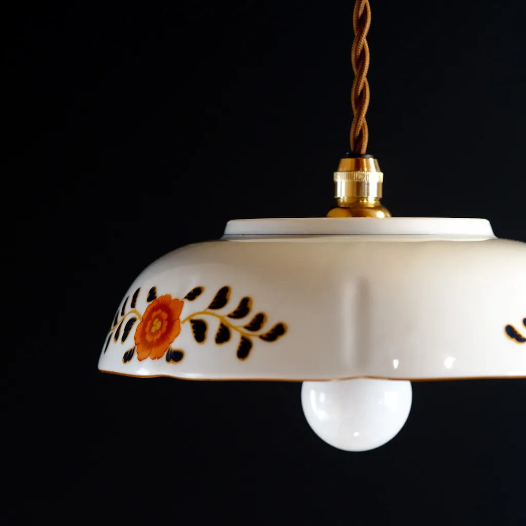 美濃焼｜庫山｜染錦｜古伊万里様式｜ペンダントライト